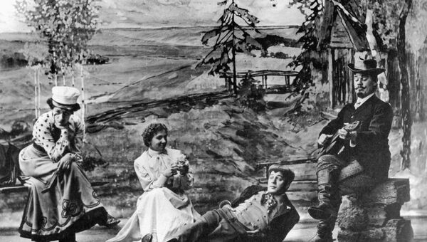 Сцена из спектакля Вишневый сад в постановке Станиславского, 1904 год