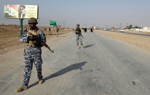Иракские военные в Багдаде, где произошел теракт