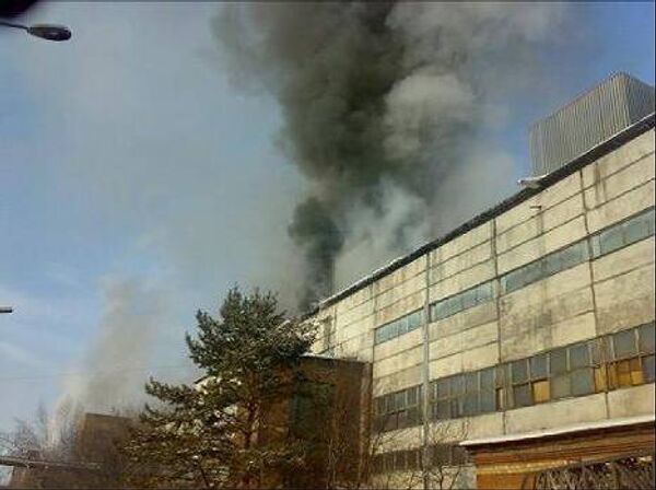 Пожар на предприятии СУАЛ - Порошковая металлургия в Иркутской области