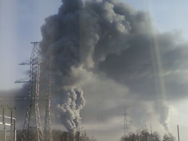 Пожар на предприятии СУАЛ - Порошковая металлургия в Иркутской области