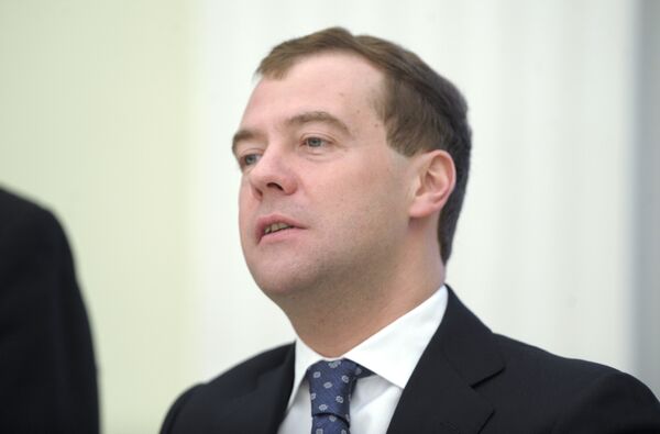 Президент России Дмитрий Медведев. Архив.