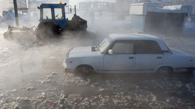 Авария водопровода в Барнауле