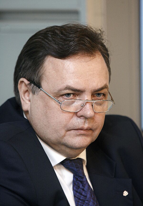 Николай Юргель во время пресс-конференции в «РИА Новости»