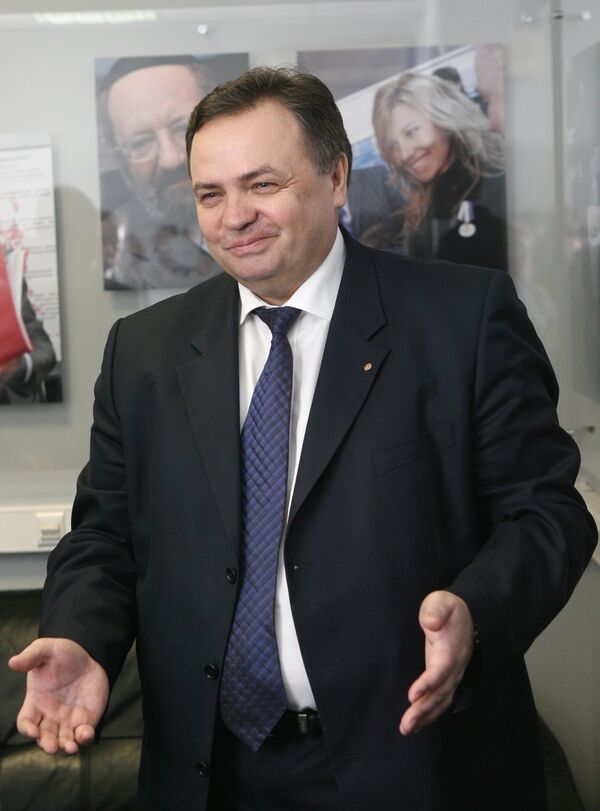 Николай Юргель во время пресс-конференции в «РИА Новости»