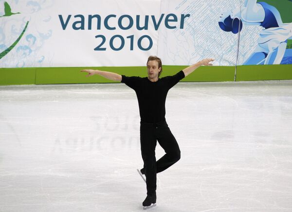Евгений Плющенко на тренировке в Ванкувере