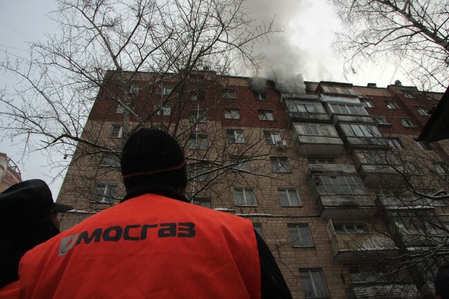 Пожар на Проспекте Андропова в Москве