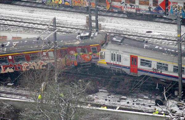Столкновение поездов под Брюсселем