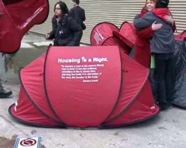 Бездомные разбили в Ванкувере свою олимпийскую деревню 