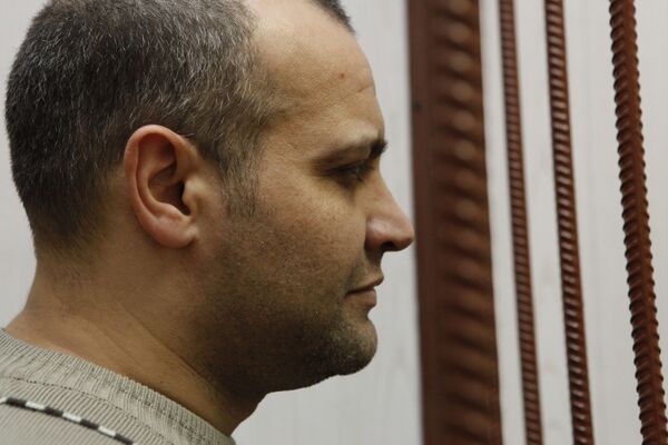 Бывший сотрудник МВД Сергей Хаджикурбанов во время оглашения приговора. Архив