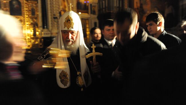 Патриаршее служение в Прощеное воскресенье. Архивное фото