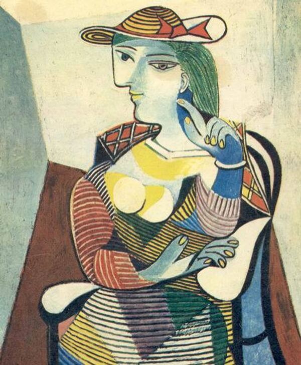 Пабло Пикассо.  Сидящая женщина.  Мария Тереза Вальтер.  1937