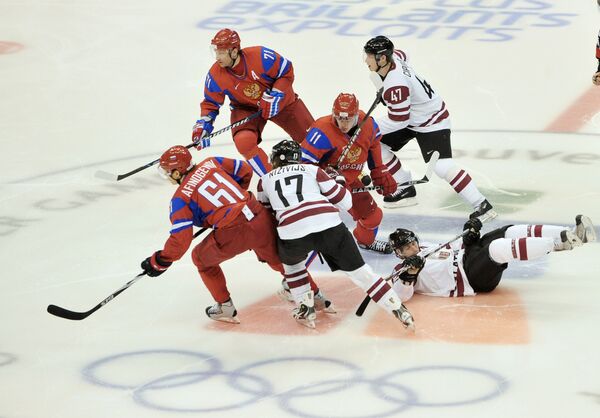 Олимпиада - 2010. Хоккей. Мужчины. Матч Россия - Латвия 8:2