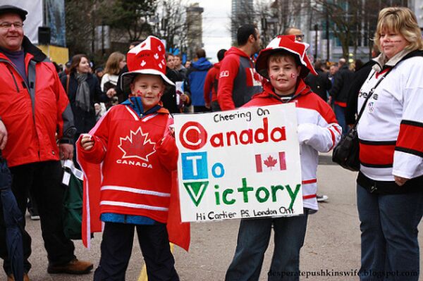 Канадские болельщики в Ванкувере