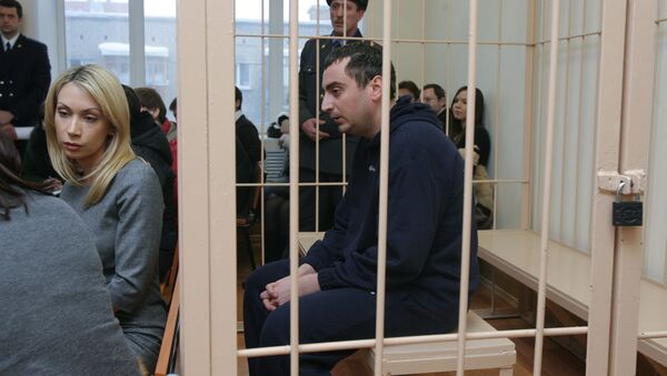 Вице-мэр Новосибирска Александр Солодкин-младший в зале суда. Архив