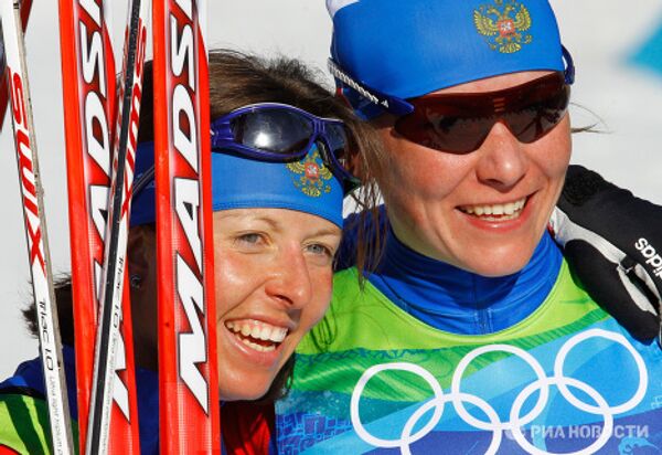 Олимпиада - 2010. Лыжный спорт. Женщины. Командный спринт. Свободный стиль. Финал