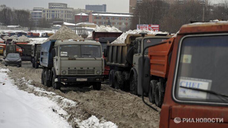 Переработка снега в снегосплавном пункте