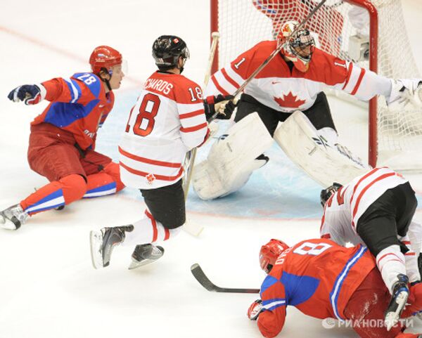 Во время четвертьфинального матча между сборными России и Канады на ХXI зимних Олимпийских играх