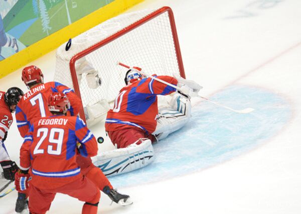 Во время четвертьфинального матча между сборными России и Канады на ХXI зимних Олимпийских играх