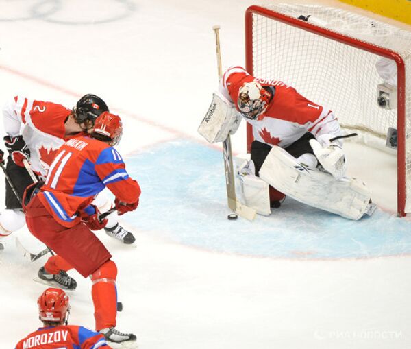 Во время четвертьфинального матчае между сборными России и Канады на ХXI зимних Олимпийских играх