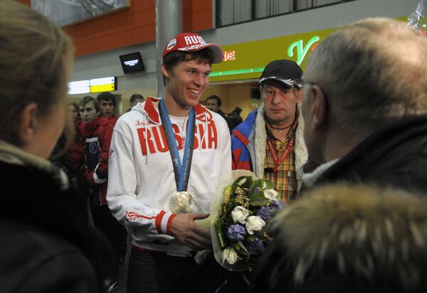 Возвращение олимпийской сборной команды России из Ванкувера