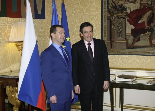 Президент РФ Д.Медведев провел встречу с премьер-министром Франции Франсуа Фийоном