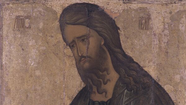 Икона Иоанн Предтеча из Николо-Песношского монастыря. Архив