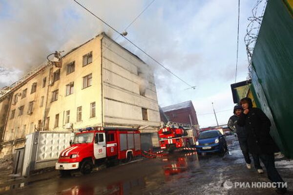 Пожар на северо-востоке Москвы