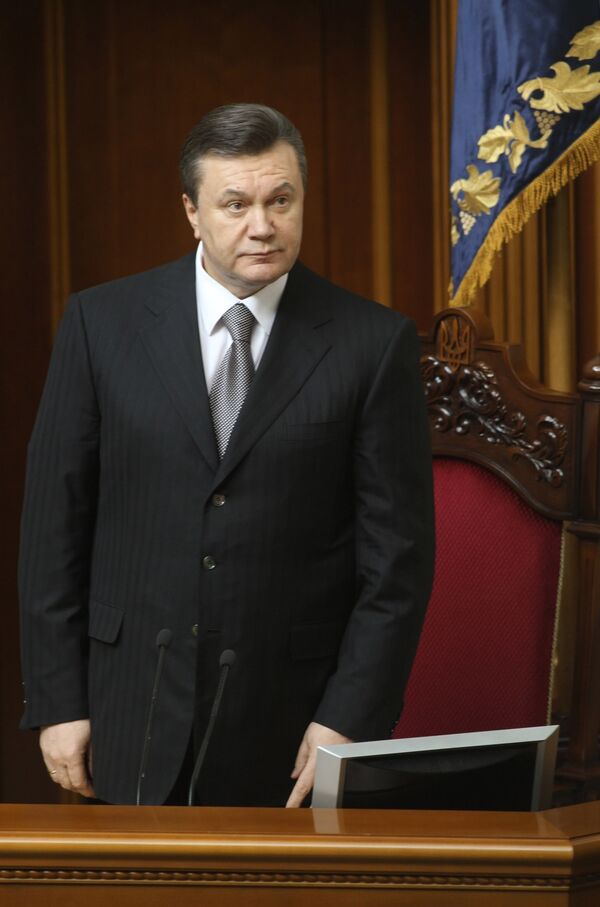 Президент Украины Виктор Янукович на заседании Верховной Рады. Архив