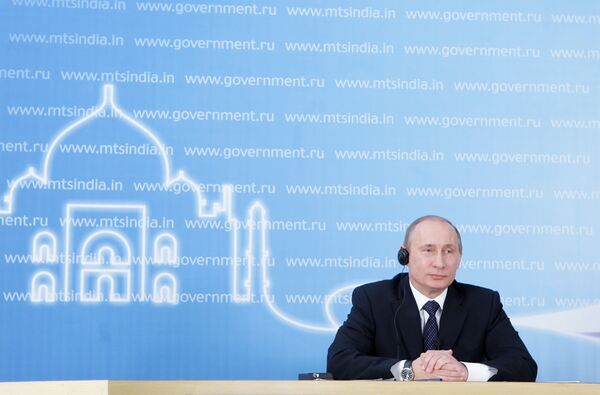 Рабочий визит премьер-министра РФ Владимира Путина в Республику Индия. Архив