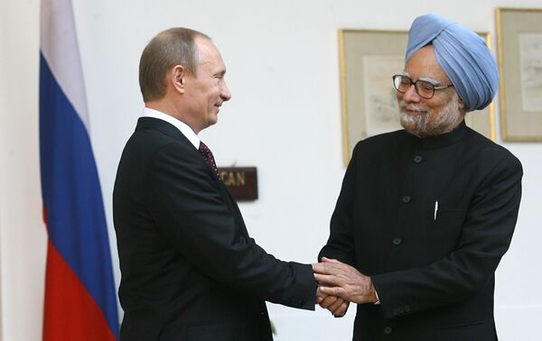 Рабочий визит премьер-министра РФ Владимира Путина в Республику Индия