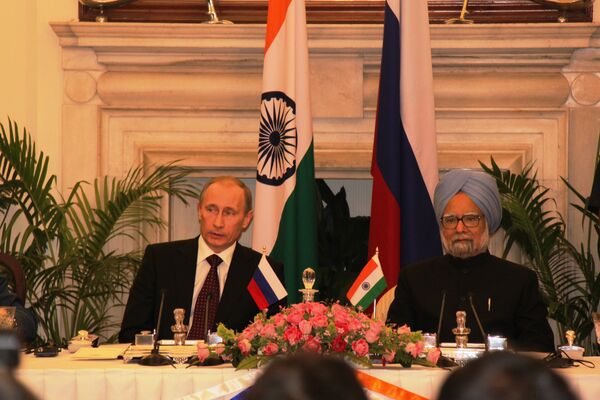 Рабочий визит премьер-министра РФ Владимира Путина в Республику Индия   
