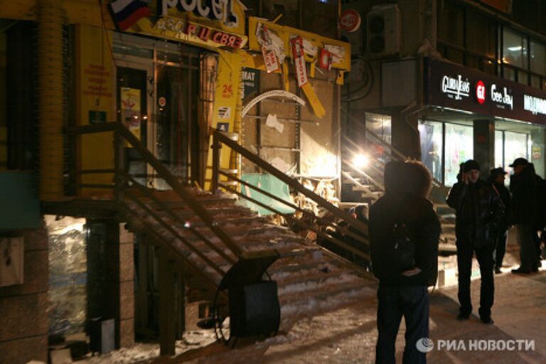 На месте взрыва в центре Новосибирска