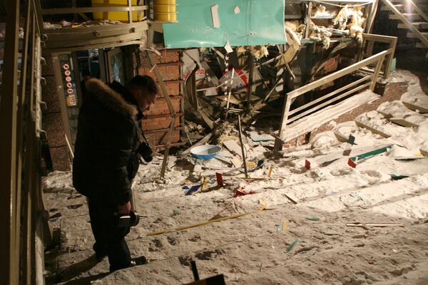 На месте взрыва в центре Новосибирска