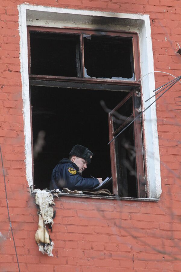 Пожар в общежитии на улице Маршала Тимошенко