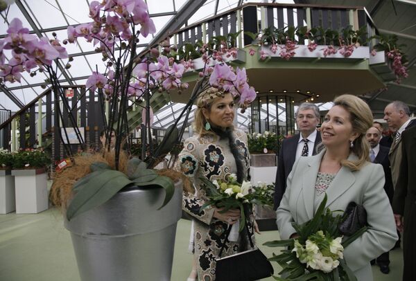 Супруга президента РФ Светлана Медведева открыла выставку цветов под Амстердамом