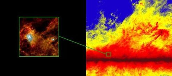Волокнистые структуры Млечного пути в инфракрасном и оптическом диапазоне