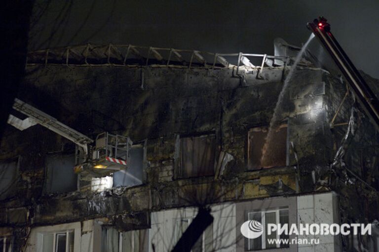 Пожар в бизнес-центре на севере Москвы