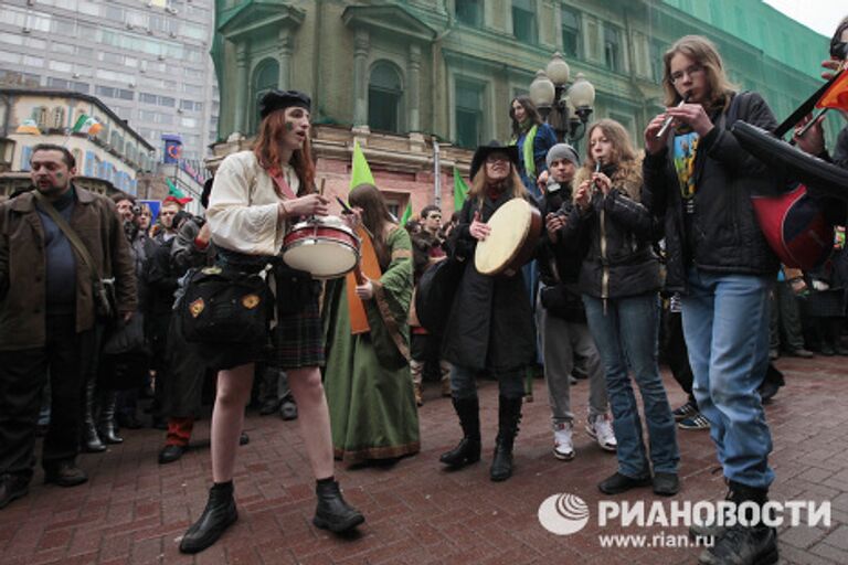 Мероприятия в честь дня Святого Патрика прошли в центре Москвы