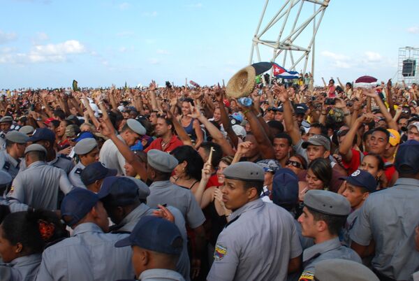 На концерте группы Calle 13 в Гаване