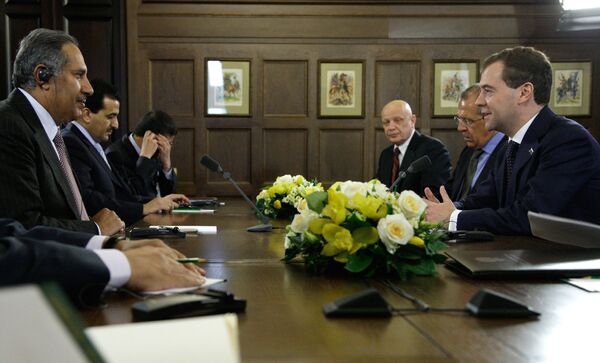 Встреча Дмитрия Медведева с Хамадом бен Джасемом Аль-Тани