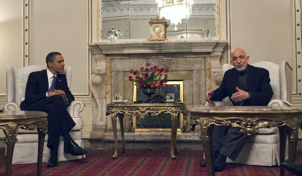 Встреча президента Афганистана Хамида Карзая и президента США Барака Обамы