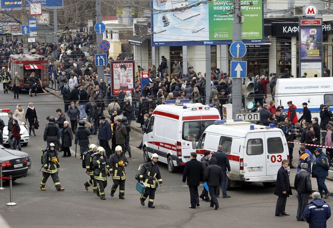 У станции метро Парк кульутры, где произошел взрыв