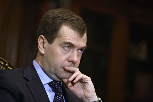 Президент РФ Дмитрий Медведев встретился с главой ФСКН РФ