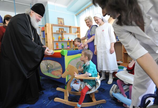Посещение Патриархом Кириллом детского интерната
