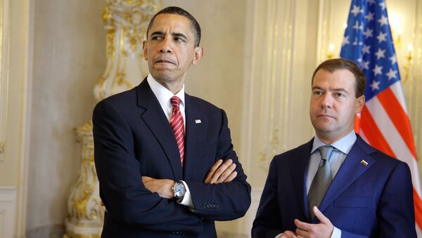 Переговоры Дмитрия Медведева и Барака Обамы. Архив.