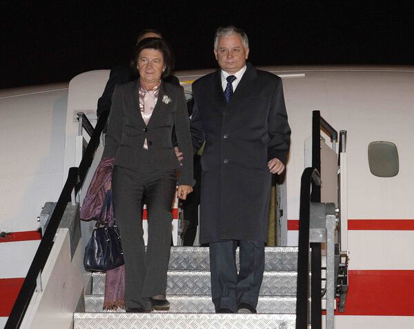Президент Польши Лех Качиньски с супругой
