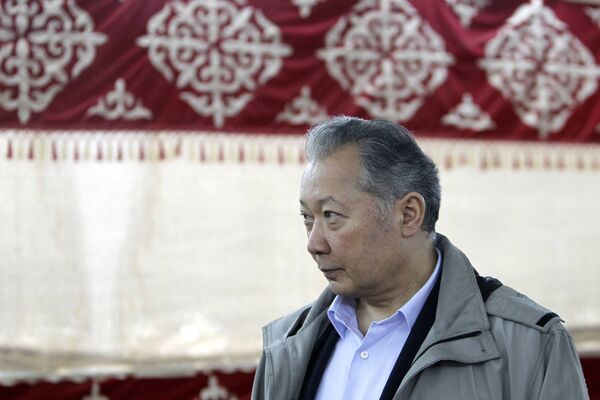 Президент Киргизии Курманбек Бакиев после госпереворота