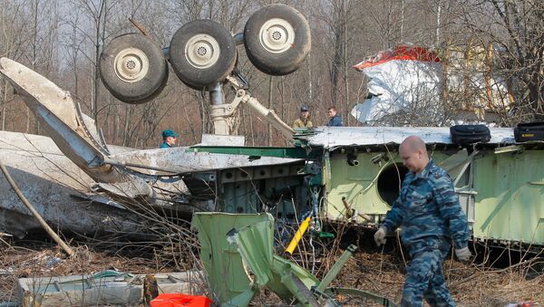Место падения польского самолета Ту-154. Архивное фото