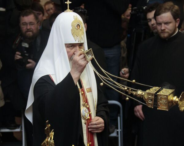 Патриарх Кирилл совершил литию по жертвам терактов на Лубянке