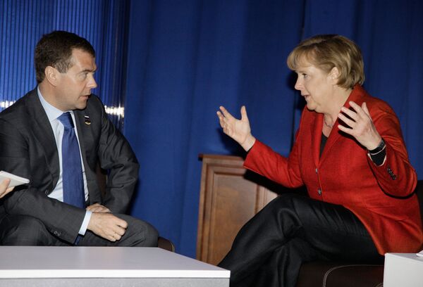 Дмитрий Медведев и Ангела Меркель - участники саммита по вопросам по ядерной безопасности